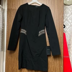 Zara Trafaluc Long-Sleeve Mini Dress with Sewn Details